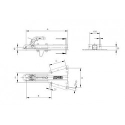 Cuplă remorcare Knott KZE75-A - 750 Kg
