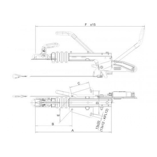 Dispozitiv inerțial Knott KFL12-C - 750 Kg